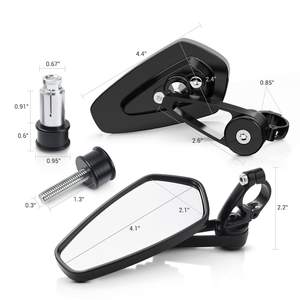 Rétroviseurs de guidon pour motos compatibles avec la plupart des Yamaha, Kawasaki, Ducati, Suzuki et autres - Product Image 5