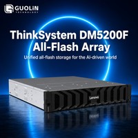 Lenovo ThinkSystem DM5200F All Flash NVMe Unified Storage Array, 2U 24 Bay SFF SAN NAS untuk Database, Cloud, AI, mendukung NVMe oF