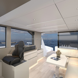 Yacht à moteur de 16,1 m, déplacement de 22,5 T, deux moteurs, 30 nœuds, 12 personnes, largeur de 4,7 m, pont multi-niveaux, flybridge, salon fermé, cabine marine - Product Image 5