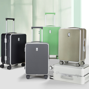Valise de voyage à grande capacité, bagage multifonctionnel avec cadre en aluminium, cabine avec porte-gobelet, bagage pour voyage - Product Image 1