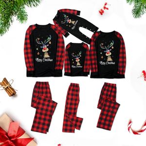 Promo Musim Dingin Pakaian Keluarga Katun Wanita Pria Anak Bayi Setelan Piyama Natal Set Piyama Nyaman - Product Image 5