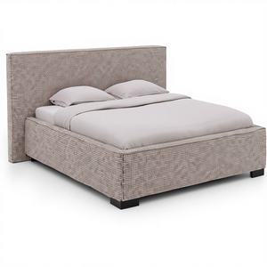 Cama Inteligente con Cabecera Tapizada en Terciopelo Estilo Escandinavo/Holandés, Estructura de Madera y Somier de Láminas, Directo de Fábrica China - Product Image 1