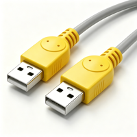 Cable de Datos USB 2.0 Qiulink Macho a Macho, 480 Mbps, Alta Velocidad, Cable USB A a A para Carcasa de Disco Duro, Enfriador, Laptop, Proyector