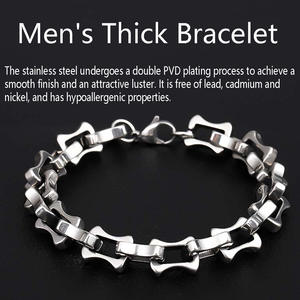 Pulsera de Acero de Titanio de Moda, Superventas Transfronterizas, Cadena de <span class=keywords><strong>Quilla</strong></span> Dominante, Hueca, Hecha a Mano, Estilo Europeo y Americano - Product Image 3