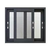 Balcon en aluminium à 3 rails, fenêtre coulissante avec cadre en aluminium, design pour maison, fenêtre coulissante