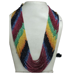 Cuentas Redondas Facetadas de Zafiro Multicolor de Alta Calidad, 2.5mm-3mm, Piedras Preciosas Sueltas Exclusivas para la Fabricación de Joyería al por Mayor - Product Image 1