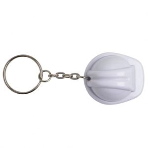 Miniature Construction Safety Helmet Keychain with Chrome Plated <b>Key</b> <b>Ring</b> Custom Logo Printed Hard Hat <b>Key</b> Holder for Builders - Product Image 6