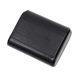 Caja de almacenamiento para cables de datos y auriculares, mini estuche de cuero PU para auriculares Bluetooth, funda protectora impermeable para tapones para los oídos - Product Image 1