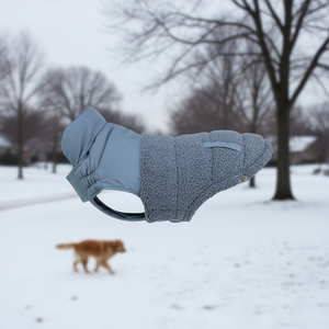 Manteau pour chien Ajou Shelter, taille S, bleu, doublé en polaire, vêtements pour animaux de compagnie - Product Image 3