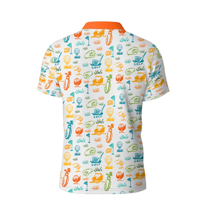 Polo da Golf Personalizzate in Spandex/Poliestere, Protezione Solare, Traspiranti, Asciugatura Rapida, Magliette Atletiche da Golf per Uomo - Product Image 3