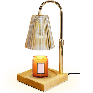 キャンドルウォーマーランプ、調光器付きヴィンテージクリスタルキャンドルワックスウォーマー、ジャーキャンドル用の高さ/熱調整可能な安全なライトウォーマー - Product Image 5