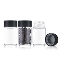 Botol Kaca Kecil 40ml 2.5g dengan Stiker Kustom, Kemasan Stoples Kosong Pra-Gulung Jeeter 70mm 5 Pack dengan Logo Embos Bayi