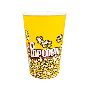 Disposable football match paper Popcorn Bucket custom design paper popcorn box ECO friendly paper popcorn container