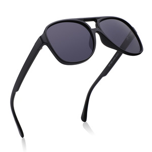 Gafas de sol Conchen para hombre, montura grande, doble puente, negras, protección UV400, para conducir, viajar, moda. - Product Image 2