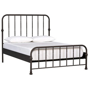 Cadre de lit en métal revêtu à un seul niveau, moderne, pour la maison, l'école ou la chambre, lit superposé en acier robuste au design épuré - Product Image 6