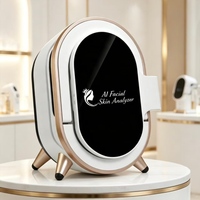 Analizador Facial de Piel con IA Multilingüe Personalizado y Popular, con Función de Simulación de Edad, Modelo M9, con WiFi, Enchufe Europeo, Negro y Oro Rosa