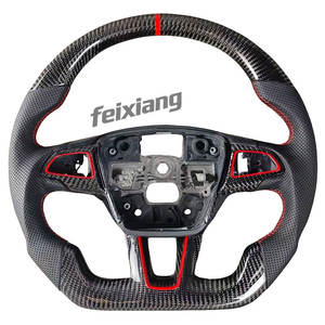 Volant sport en fibre de carbone personnalisé pour <span class=keywords><strong>Focus</strong></span> RS/<span class=keywords><strong>ST</strong></span> Mk2/Mk3 à fond plat avec cuir, vente directe d'usine - Product Image 1