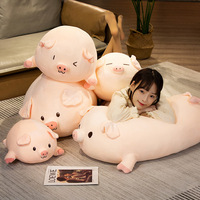 Coussin cochon mignon en polaire, jouet en peluche, coussin de chambre, coussin de couchage pour enfant, grand coussin pour fille, rembourrage en coton