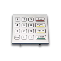Clavier numérique métallique OEM robuste et anti-poussière 3x4 boutons en acier inoxydable pour contrôle d'accès extérieur et sécurité