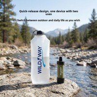 JADE pour JY181 – Filtre à eau portable pliable en TPU avec paille, purificateur d'extérieur pour sports transfrontaliers, randonnée et alpinisme