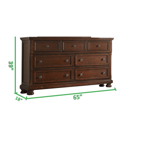 Db baltimore 7 ngăn kéo tủ quần áo phong cách chuyển tiếp với Gỗ Óc Chó tối và núm kim loại MDF Tủ Ngăn Kéo - Product Image 3