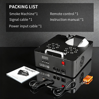 Machine à brouillard et fumée double tube réglable Mingjie 2000W, contrôle DMX512, LED RGB, IP33, Ra90, tension universelle - DJ/Mariage/Noël