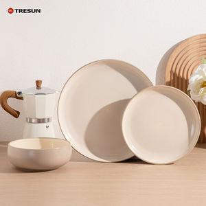 Service de vaisselle en porcelaine nordique moderne pour hôtel et restaurant, 16, 18 ou 24 pièces, comprenant assiettes, bols et ustensiles de cuisson en céramique. - Product Image 4