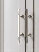 Poignées de meubles en laiton massif Offre Spéciale Boutons Poignée d'armoire en nickel brossé Bouton de tiroir en argent