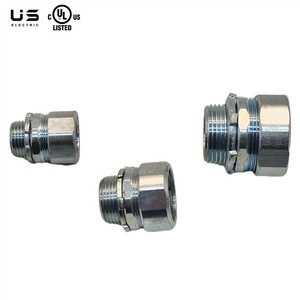 Emt 1/2 מצופה אבץ ישר מצופה imc מחבר פלדה גמיש פלדה דחיסה זכר חוט צינור קשיח חשמלי - Product Image 1