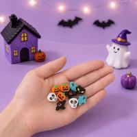 Jouet capsule surprise d'Halloween 32mm, boule surprise pour distributeur automatique, figurine gomme mini citrouille, crâne, fantôme, chauve-souris, pour machine à griffes, cadeau boîte surprise