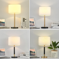 Lampe de table noire moderne créative en fer galvanisé or 4000K E26 lampes de bureau pour hôtel restaurant salon chambre chevet