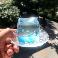 Juguete sensorial blando en forma de cubo de hielo, creativo y seguro; elaborado con materiales no tóxicos, ideal para la