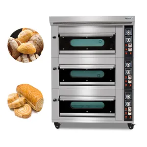 Pizza Roti Baking Listrik Gas Burner Pengeringan Profesional Mesin Oven
