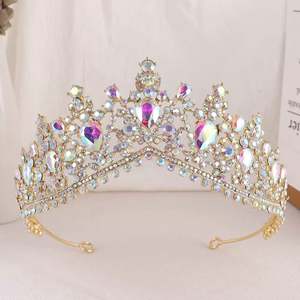 Ford <span class=keywords><strong>Victoria</strong></span> regina corona ghirlande tiare impianto dentale amplificatore da pavimento ventaglio corona nuziale fiore Aung Miss Europe Pageant - Product Image 4