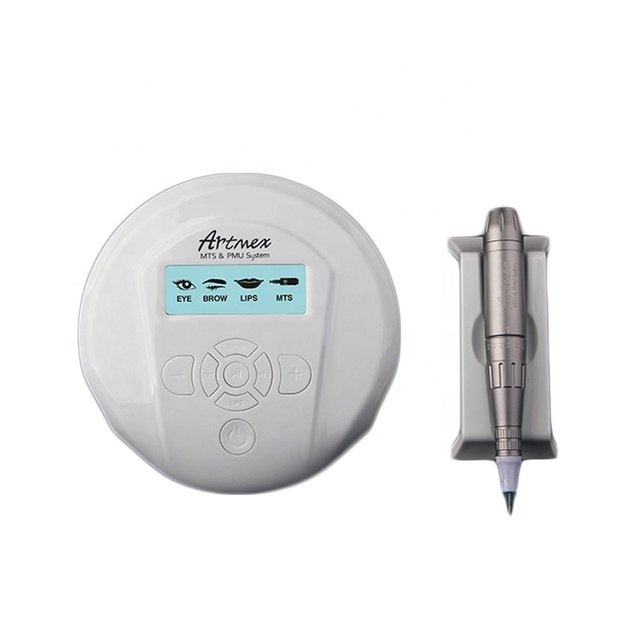 Permanent Makeup Eyebrow Tattoo Machine With Digital Control Panel Micropigmentation Device Eye Brow Lip Rotary Pen Artmex V6