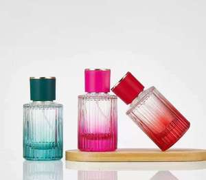 New Custom Wholesale Stripe Luxury Gradient <strong>Ramp</strong> 30ml 50ml Glass Empty Perfume Bottle for Cosmetic - Product Image 5