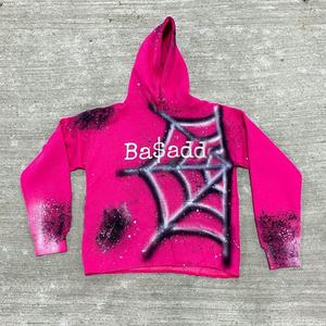 Sweat-shirt streetwear imprimé surdimensionné à bords bruts et taille cintrée pour homme - Product Image 6