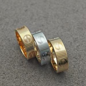 Di alta qualità in acciaio inox 18k oro nuova vite a strisce anello di lusso uomo e donna Love0200 anello gioielli fabbrica all'ingrosso - Product Image 2