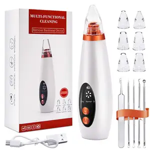 Face Blackhead Remover 6 suction heads Facial Cleaner Deep Pore Acne Pimple Sucker Acne Extractor Removal Vacuum Suction Face SP