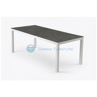 Tables d'extérieur en pierre frittée 200*90cm de l'usine de Foshan, mobilier de jardin, prix de gros pour restaurants et buffets