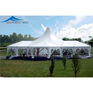 Nuova Tenda Moderna Grande Bianca per Matrimoni, Eventi all'Aperto, Fiere e Feste - Gazebo Elegante con Vetro Trasparente 6x12m in Poliestere - Product Image 3