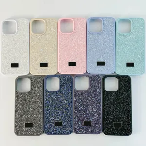 Diamant Decoratie Mooie Meisjes Dames Telefoonhoesje Voor Iphone 12 13 14 15 Pro Max Mobiele Hoes