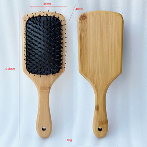 <span class=keywords><strong>Cepillo</strong></span> de <span class=keywords><strong>Pelo</strong></span> Compacto de <span class=keywords><strong>Cerdas</strong></span> de Jabalí y Nailon para Desenredar y Dar Brillo al Cabello <span class=keywords><strong>Fino</strong></span>, Madera Natural Biodegradable - Product Image 6
