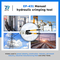 Herramienta de crimpado hidráulica manual EP-431 de 12 toneladas con matrices estándar Cu50-300mm, carrera de 31mm y mordaza en C