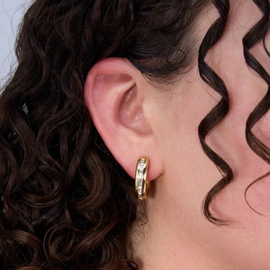 Orecchini a Cerchio Minimalisti con Zirconi per Donne, Gioielli Eleganti per Uso Quotidiano - Product Image 6