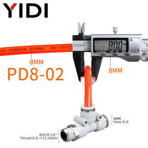 Conector Neumático YIDI de Latón Macho BSP M de 1/8-1/2 con Rosca para Tubería y Conexión Rápida de 4-10mm para Manguera de Aire, PD 1.5MPa, 1 Año de Garantía - Product Image 5