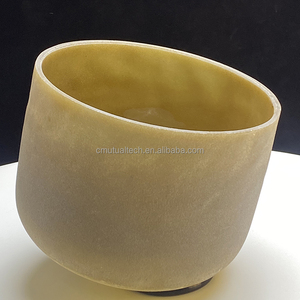 Mangkuk Penyembuhan Suara Desainer dari Batu Alam Tiger-eye, Daya Besar, Warna Elegan, Alkimia, Kristal Berlapis Embun - Product Image 3