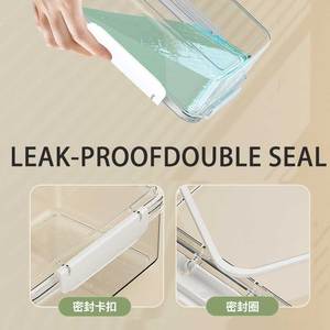 กล่องเก็บอาหารพลาสติกใสแบบกำหนดเอง เกรดสำหรับอาหาร ใช้ในครัว ตู้เย็น สำหรับจัดเก็บผลไม้ ผัก และอาหาร - Product Image 3