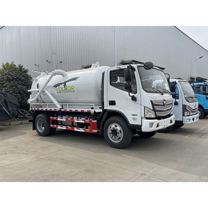 Camion d'aspiration des eaux usées Foton 4X2 Diesel 8CBM, véhicule de nettoyage des égouts, nettoyage des fosses septiques, dragage municipal, industriel - Product Image 2