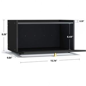 กล่องเก็บขนมปังไม้ไผ่สีดำขนาดใหญ่ทันสมัยพร้อมหน้าต่าง - Product Image 2